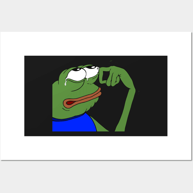 Crying Pepe Wall Art by YourRequests